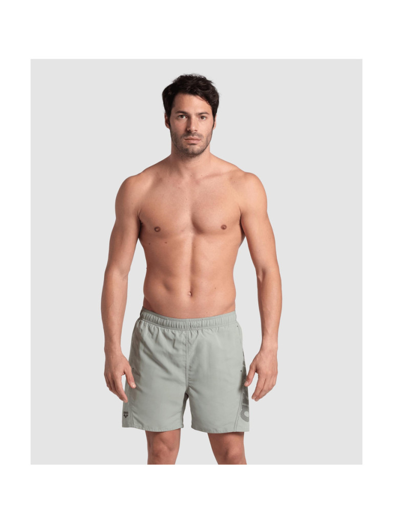 Мъжки плажни шорти Arena Fundamentals Arena Logo Boxer R - Green Melange-Black