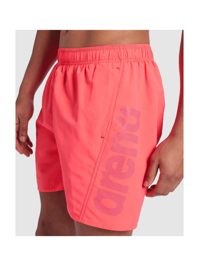Мъжки плажни шорти Arena Fundamentals Arena Logo Boxer R - Calypso Coral-Dark Purple