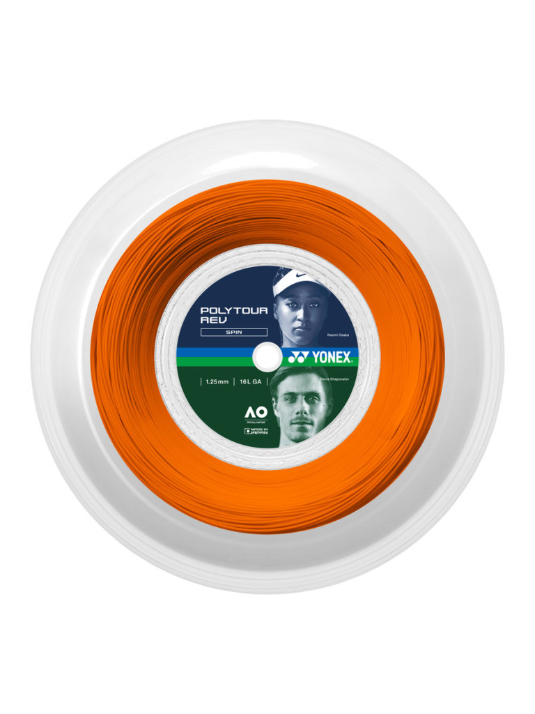 Ролка кордаж Yonex POLYTOUR REV 200 м - Bright Orange