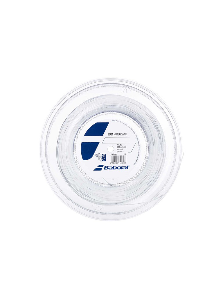 Ролка кордаж Babolat RPM Hurricane 200 м - бял Ролка кордаж Babolat RPM Hurricane 200 м - бял