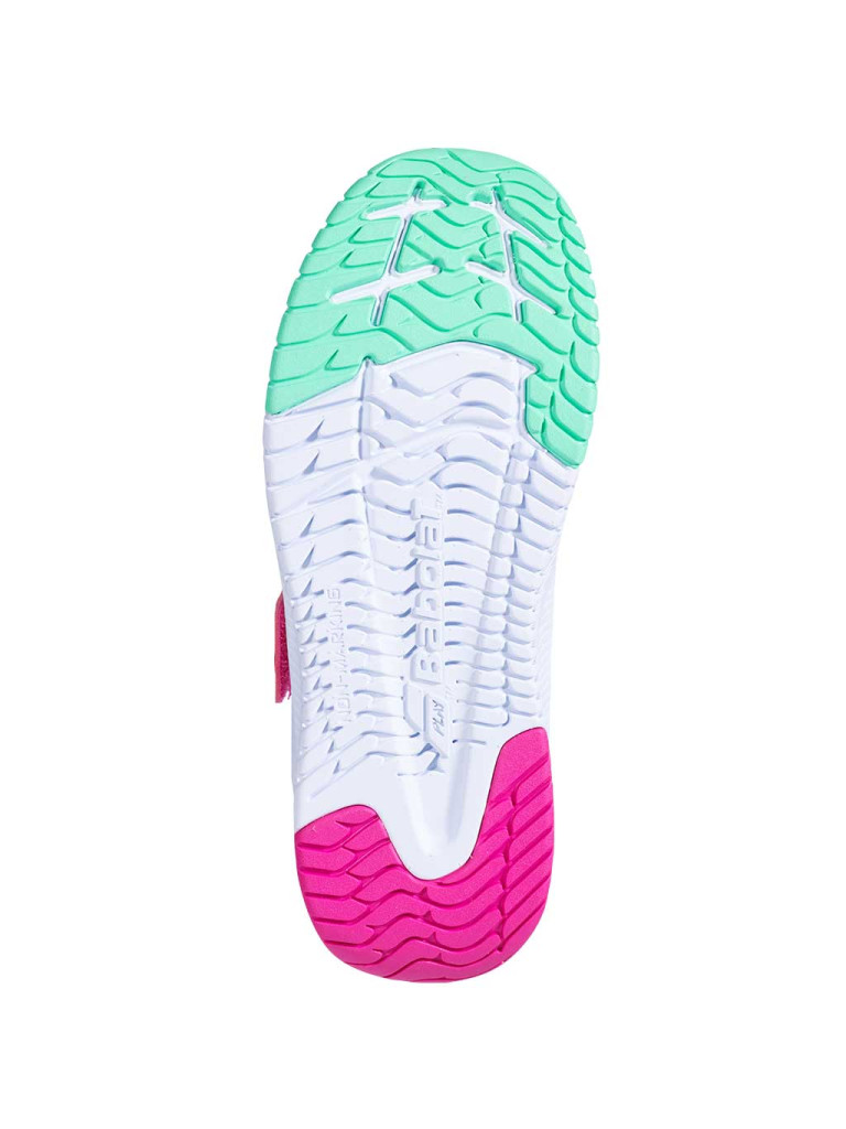 Детски тенис обувки Babolat PULSION All Court KID White / Red Rose