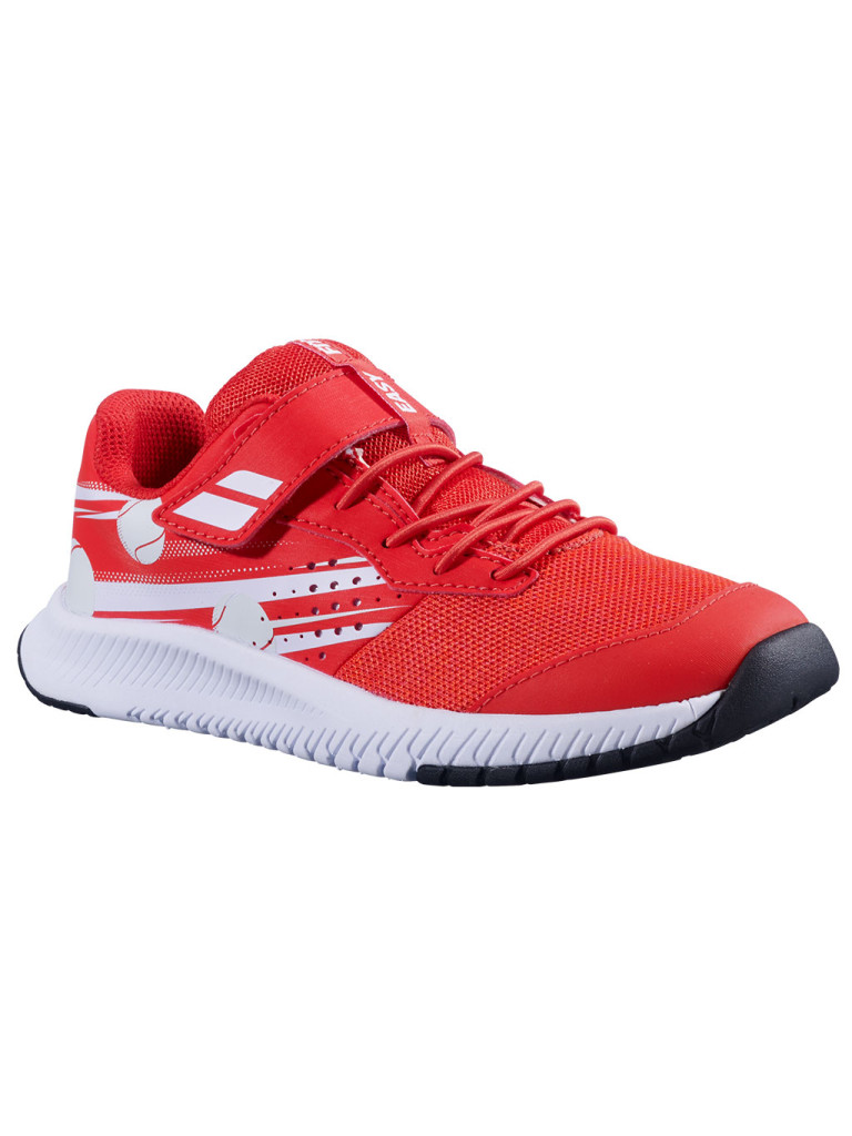 Babolat PULSION KID AC BOY Cherry Tomato / White детски тенис обувки