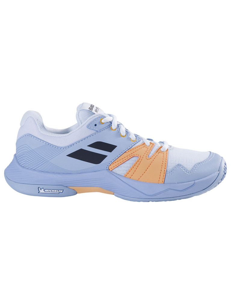 Дамски обувки за бадминтон Babolat SHADOW TEAM 2 WOMAN LIGHT BLUE