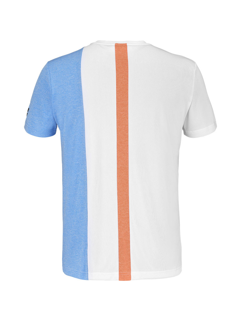 Мъжка тениска Babolat PLAY CREW NECK - White / Blithe Blue