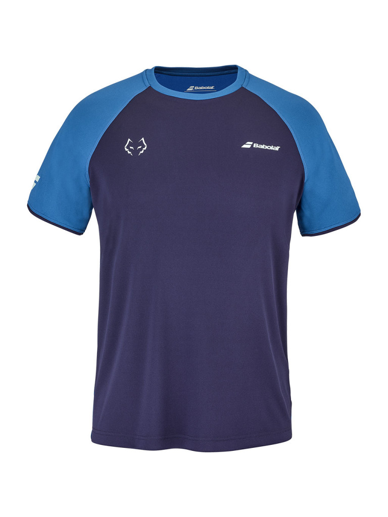 Мъжка тениска за падел Babolat CREW NECK LEBRON - Baritone Blue