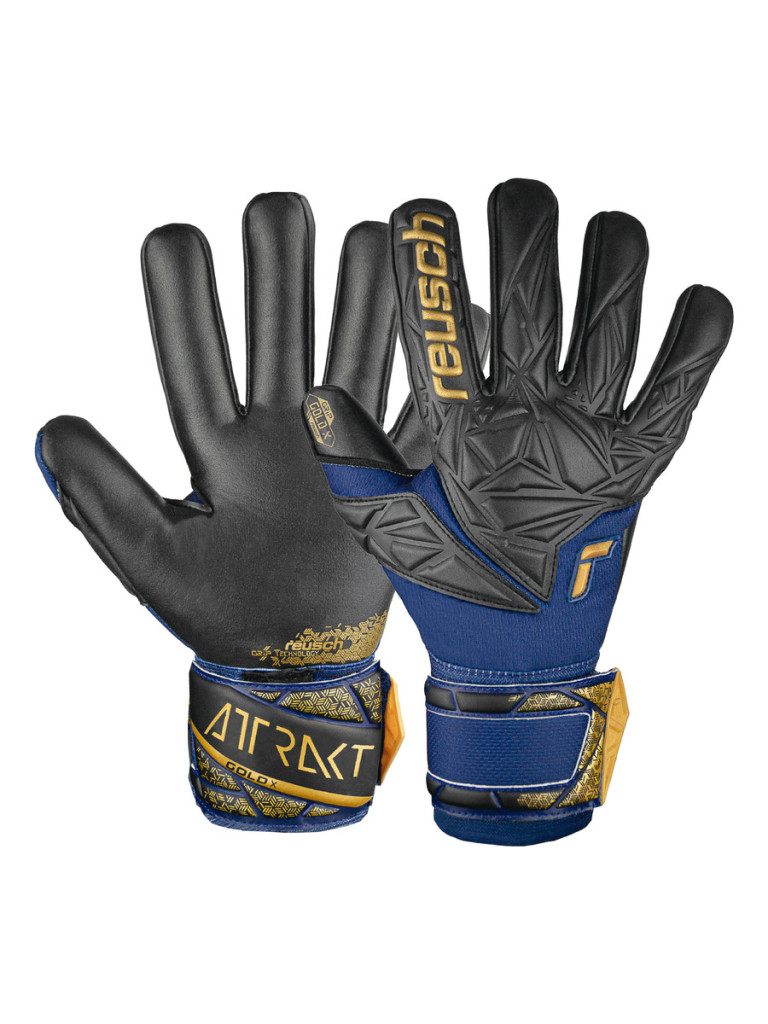 Reusch Attrakt Gold X NC 2024 Goalkeeper Gloves - Blue-Gold-Orange