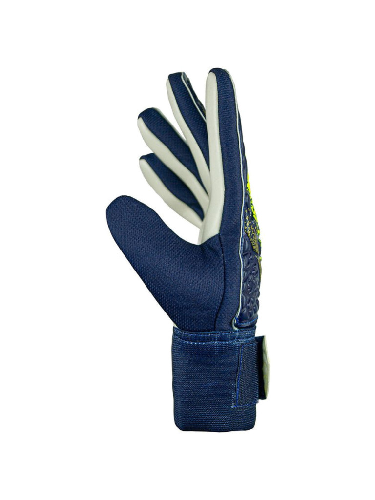 Детски вратарски ръкавици Reusch Attrakt Starter Solid Junior 2024 - Premium Blue-Safety Yellow
