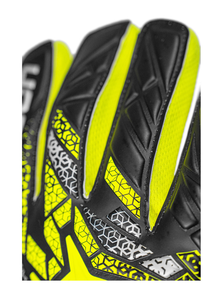 Детски вратарски ръкавици Reusch Attrakt Starter Solid Junior 2025 - Yellow-Black-Silver