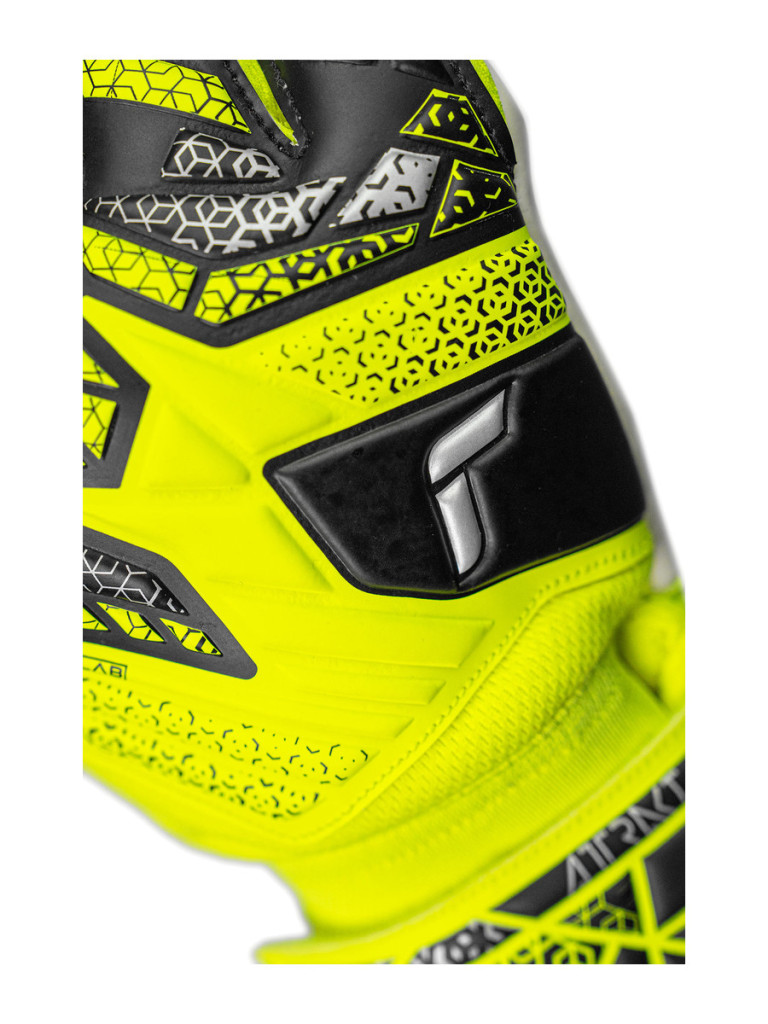 Детски вратарски ръкавици Reusch Attrakt Starter Solid Junior 2025 - Yellow-Black-Silver