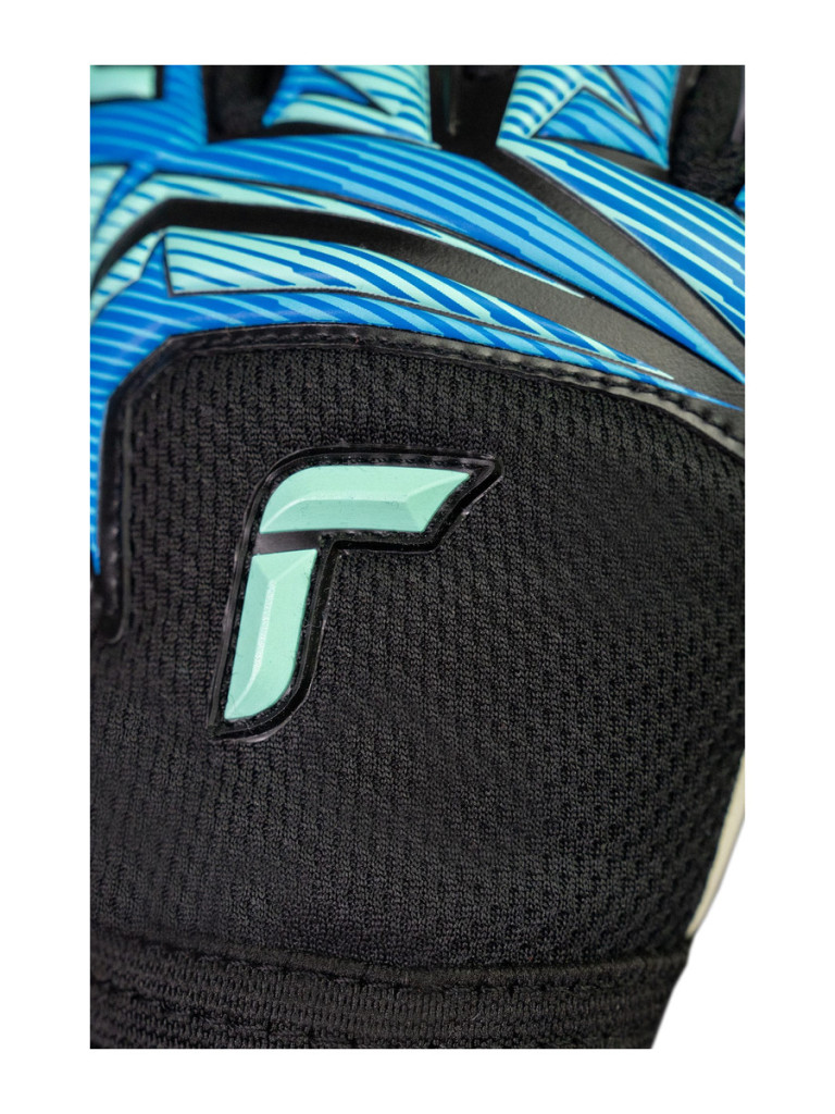 Детски вратарски ръкавици Reusch Attrakt RE:GRIP NC Junior 2026 - Black-Ocean-Light
