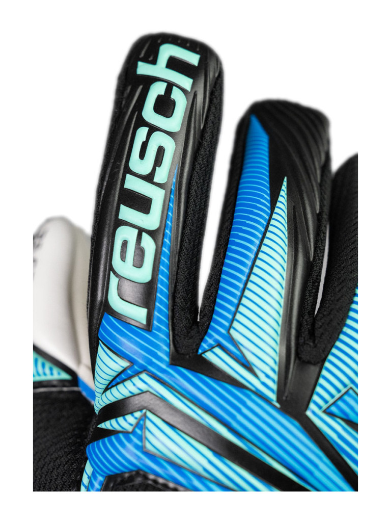 Детски вратарски ръкавици Reusch Attrakt RE:GRIP NC Junior 2026 - Black-Ocean-Light