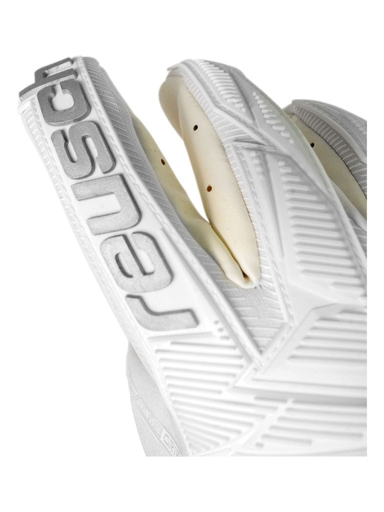 Reusch Attrakt Gold X Strapless 2026 Goalkeeper Gloves - White-Silver