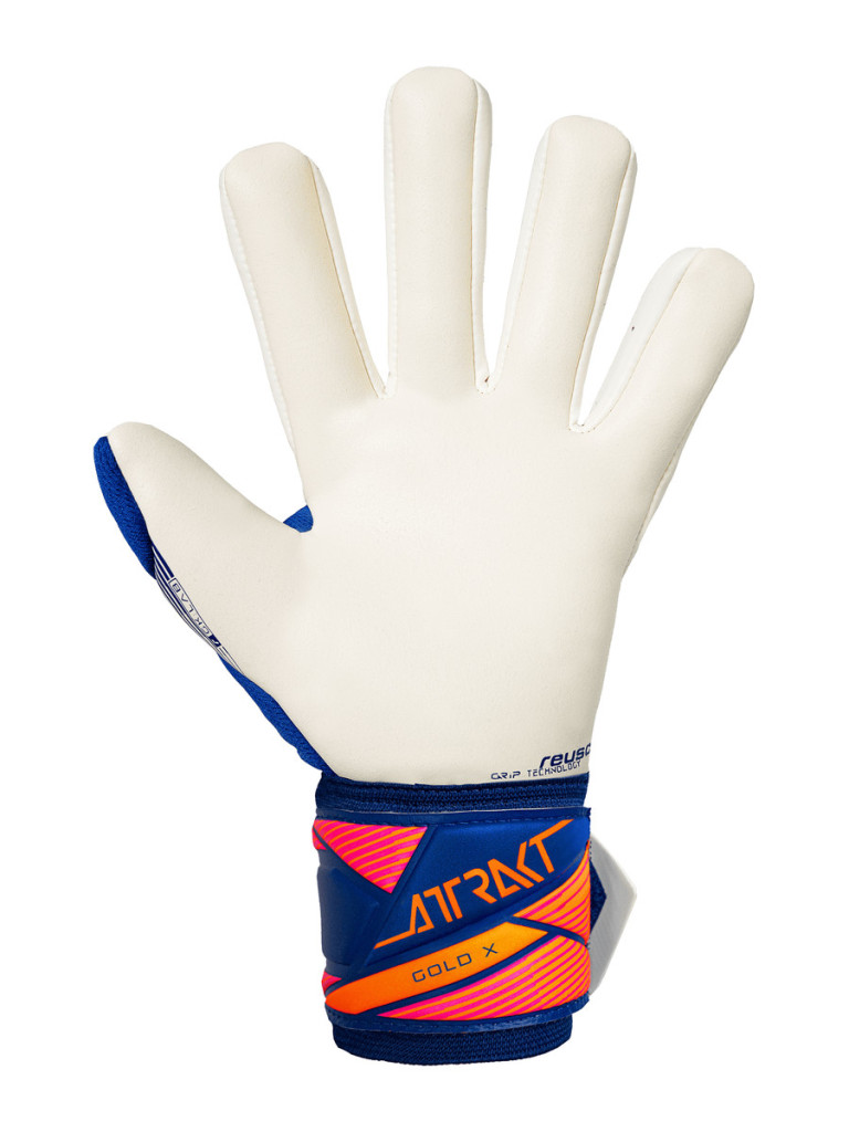 Вратарски ръкавици Reusch Attrakt Gold X NC 2026 - Sharp Blue-White-Shocking Orange