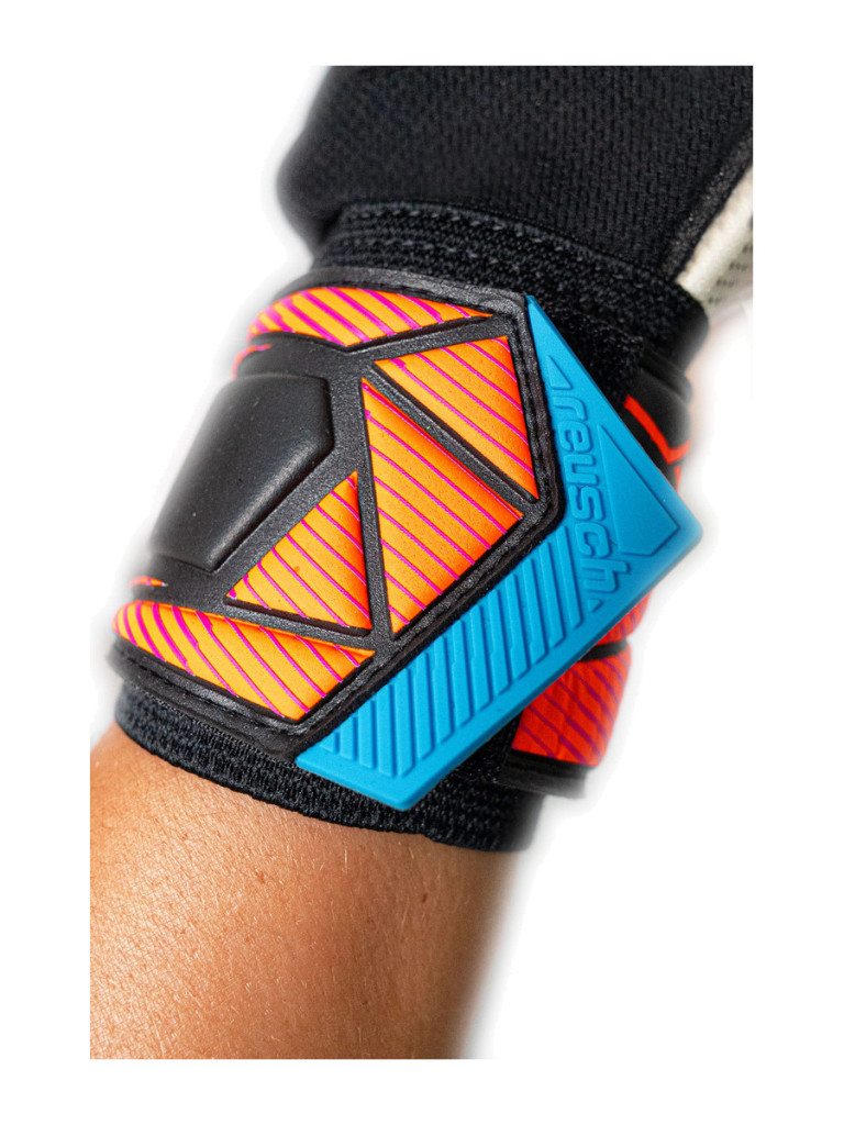Вратарски ръкавици Reusch Attrakt Advance Evolution Glueprint 2026 - Black-Aqua-Blue-Orange