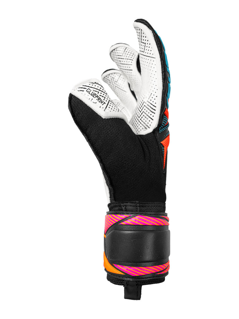 Вратарски ръкавици Reusch Attrakt Advance Evolution Glueprint 2026 - Black-Aqua-Blue-Orange