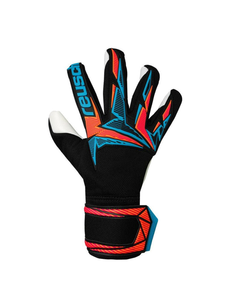 Reusch Attrakt Freegel Advance 2026 Goalkeeper Gloves - Black-Aqua Blue-Shocking Orange