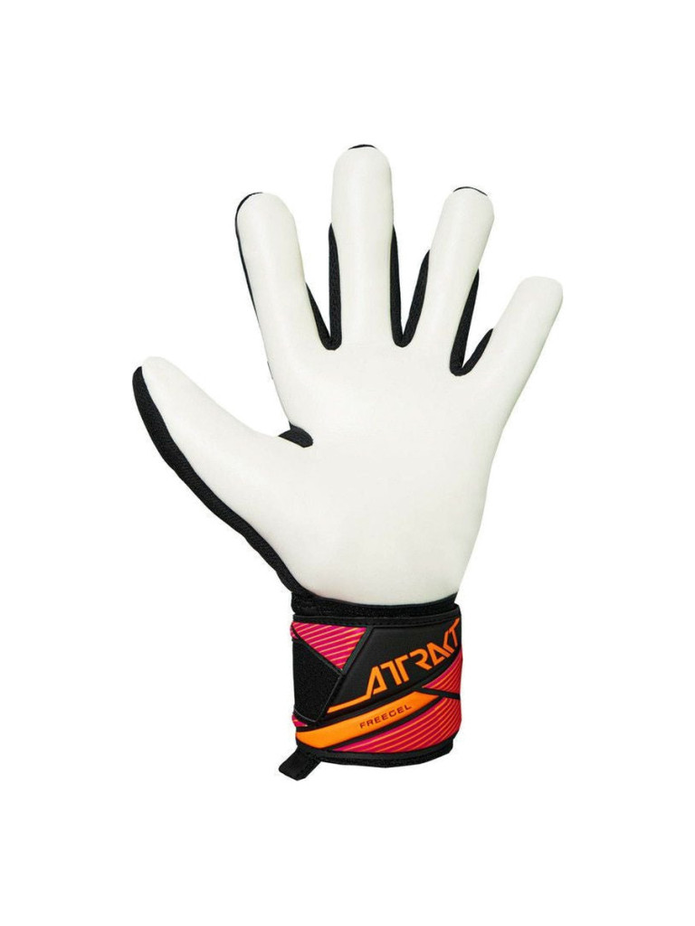 Reusch Attrakt Freegel Advance 2026 Goalkeeper Gloves - Black-Aqua Blue-Shocking Orange