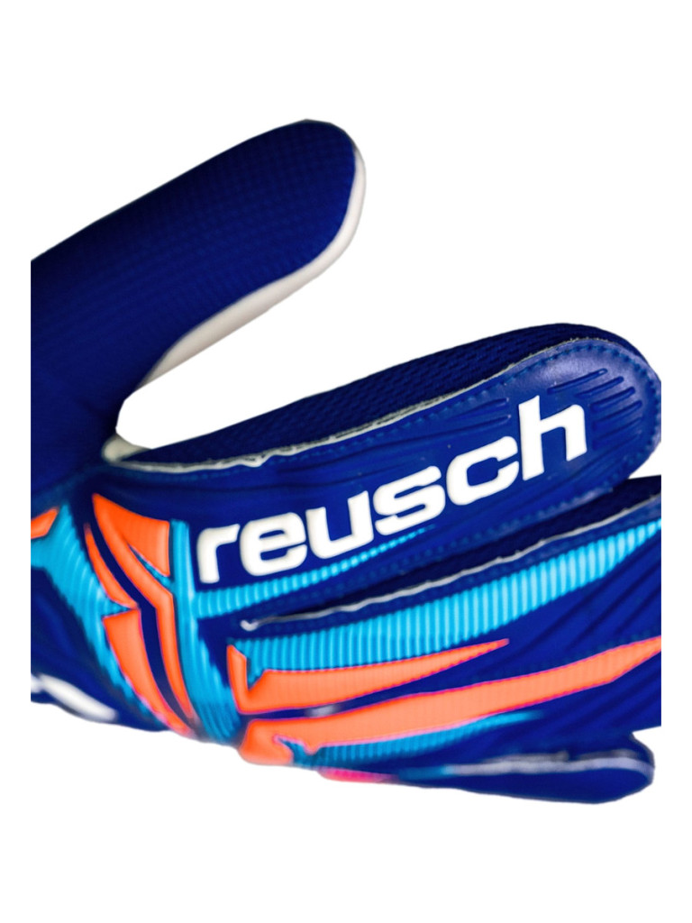 Вратарски ръкавици Reusch Attrakt Starter Solid 2026 - Sharp Blue-White-Shocking Orange