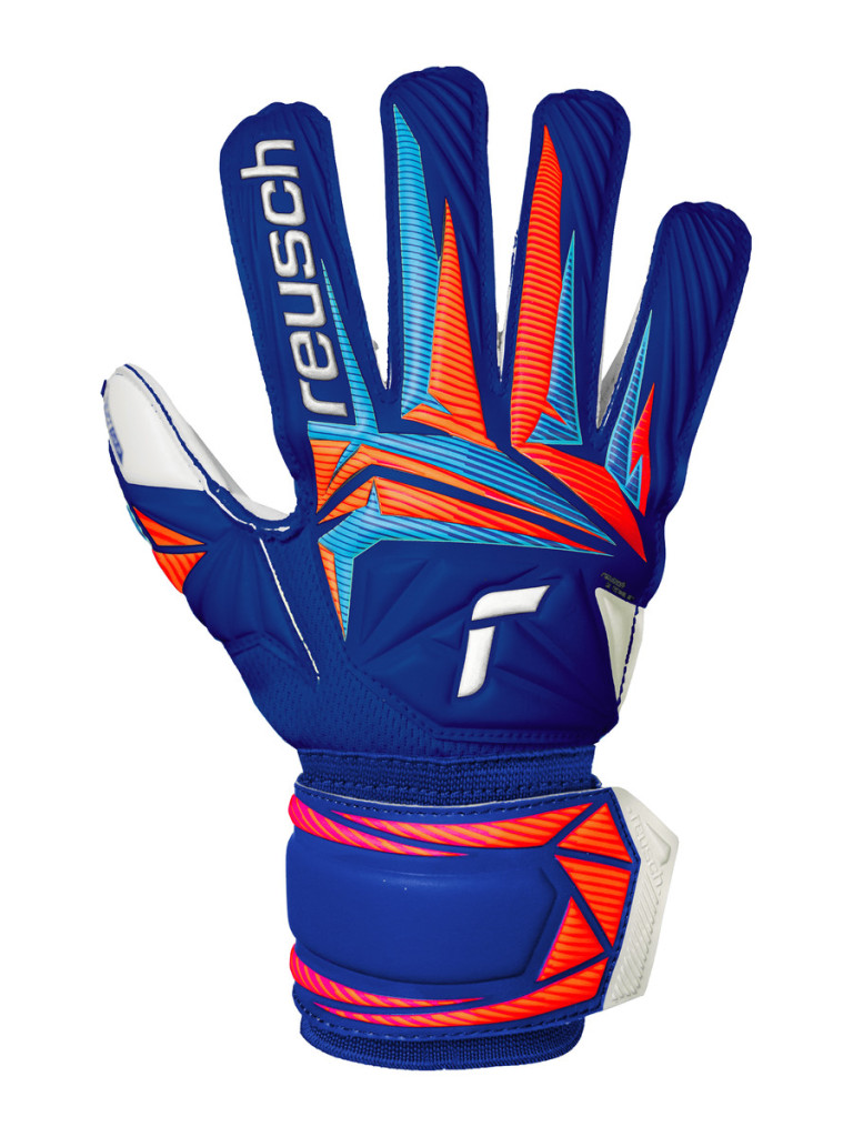 Детски вратарски ръкавици Reusch Attrakt Advance Junior 2026 - Sharp Blue-White-Shocking Orange