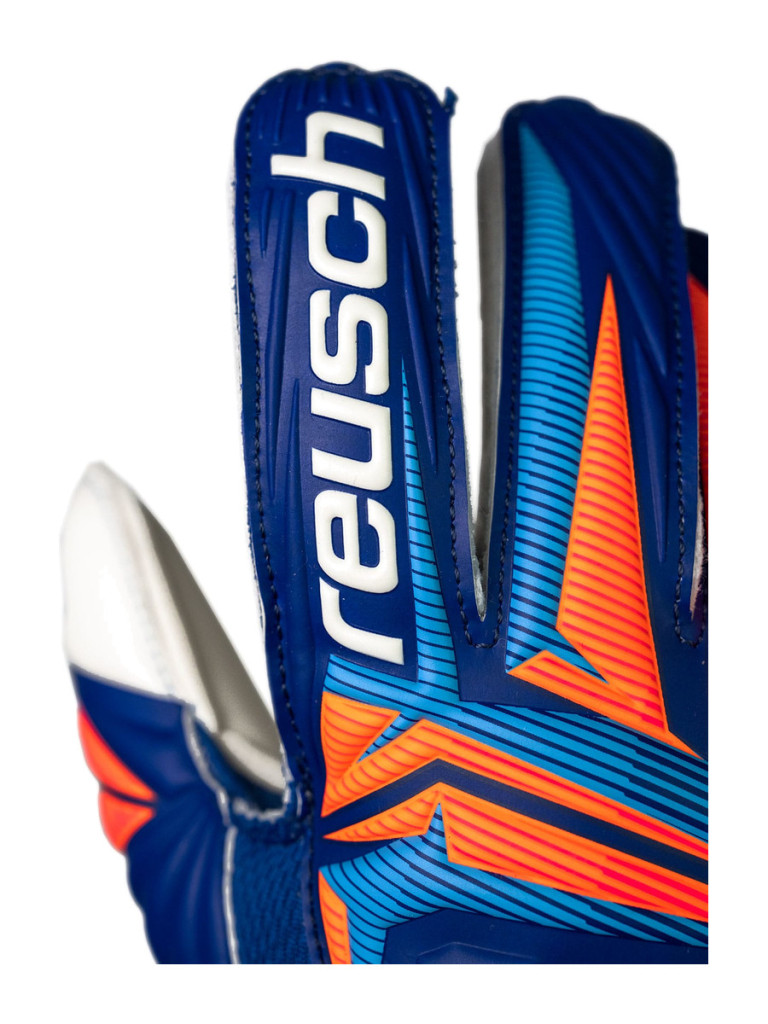 Детски вратарски ръкавици Reusch Attrakt Advance Junior 2026 - Sharp Blue-White-Shocking Orange