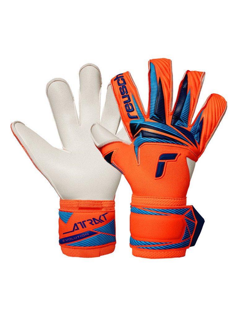 Reusch Attrakt Gold X Evolution 2026 Goalkeeper Gloves - Orange-Blue