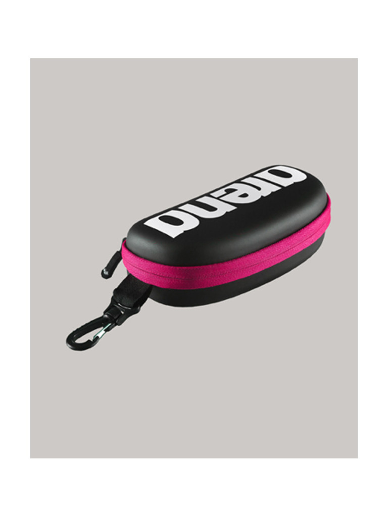 Калъф за плувни очила Arena Goggle Case (Black-White-Fuchsia)