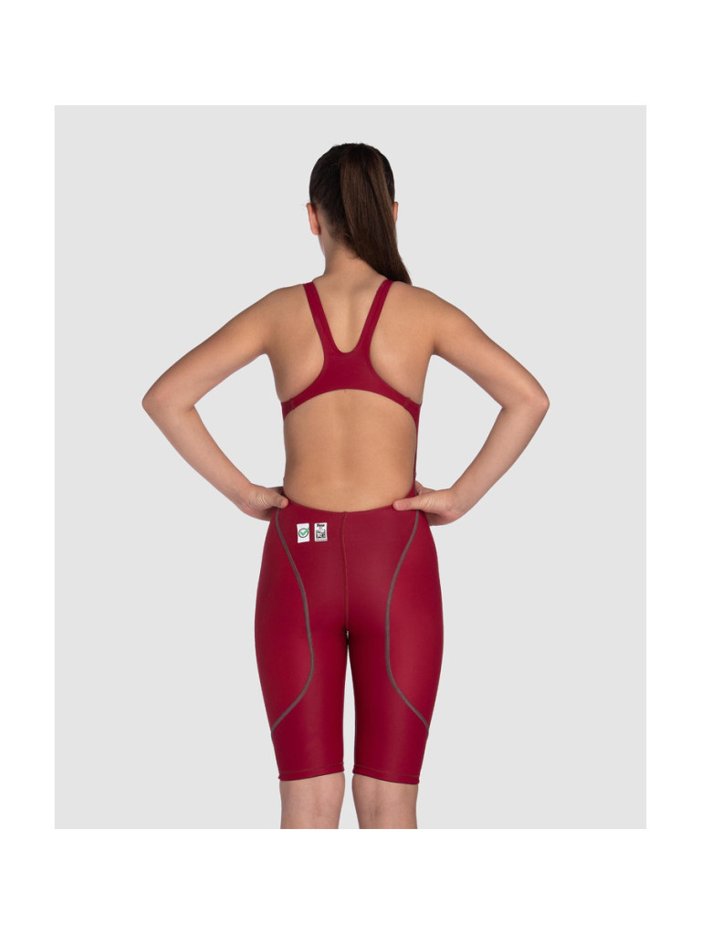 Детски състезателен бански Arena Powerskin ST Next Open Back - Deep Red