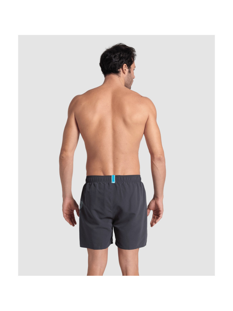 Мъжки плажни шорти Arena Fundamentals Arena Logo Boxer R - Asphalt-Water