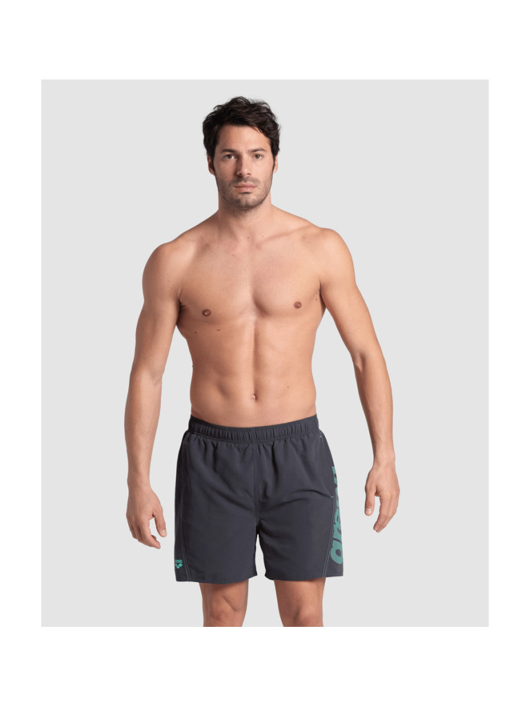 Мъжки плажни шорти Arena Fundamentals Arena Logo Boxer R - Asphalt-Water