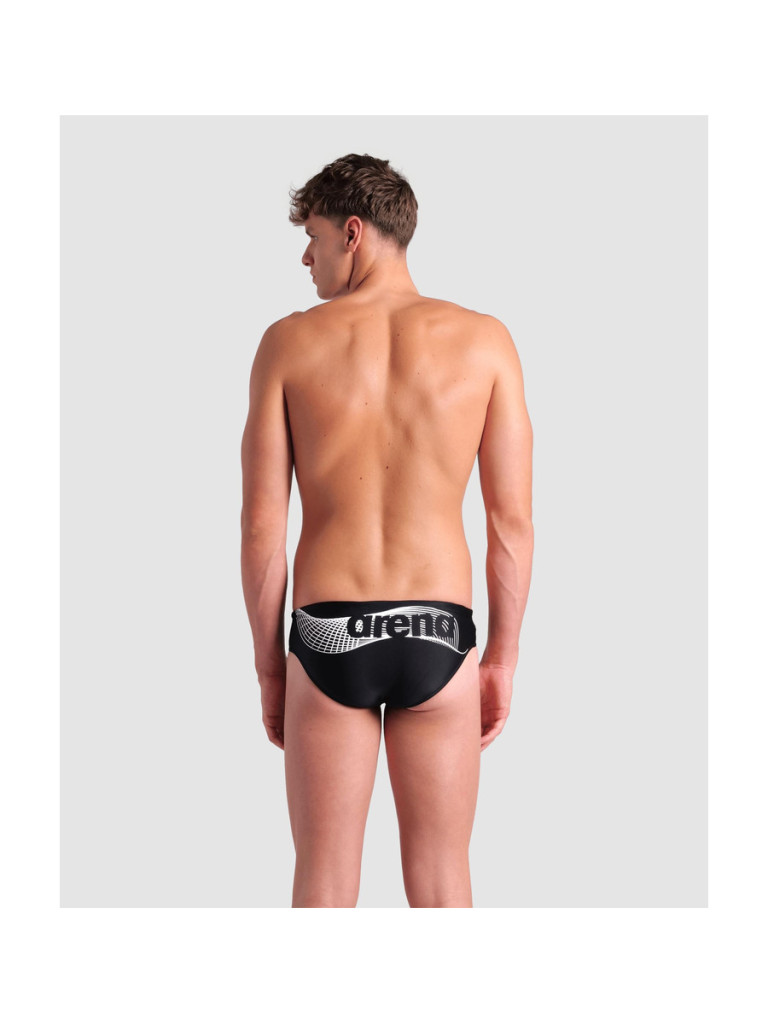 Мъжки бански слип Arena Wake Swim Briefs - Black-White