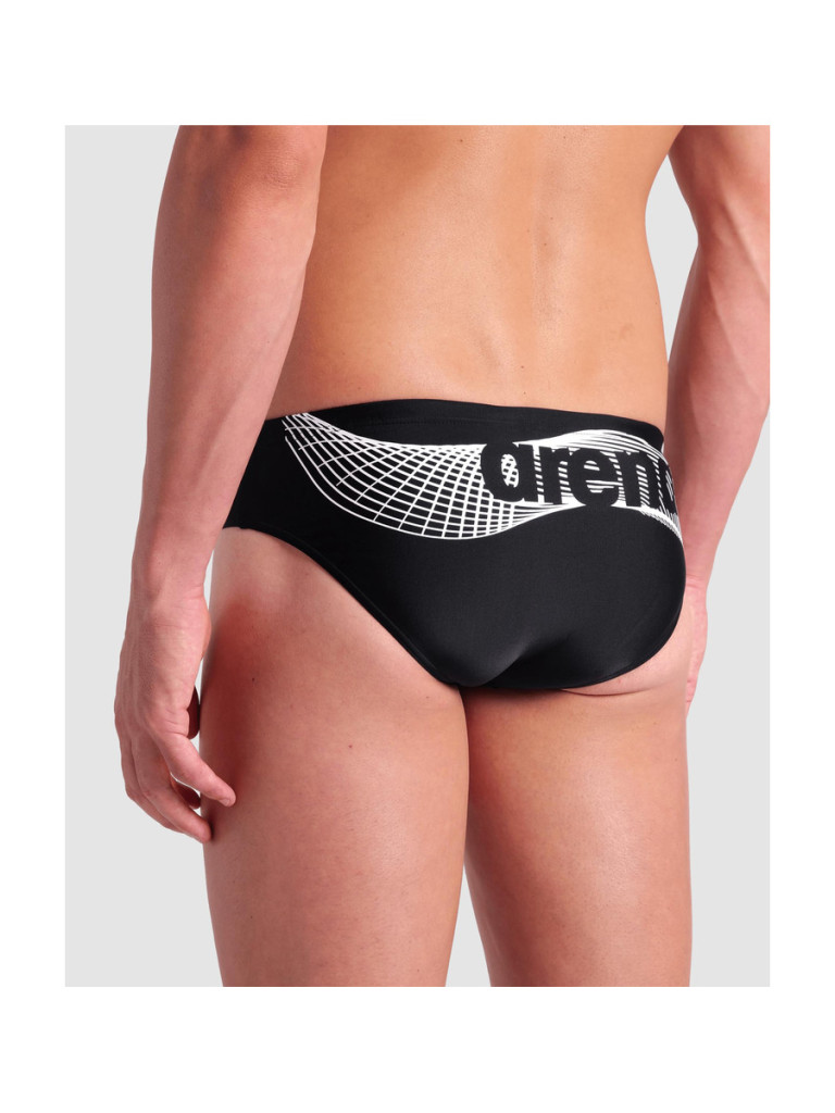 Мъжки бански слип Arena Wake Swim Briefs - Black-White