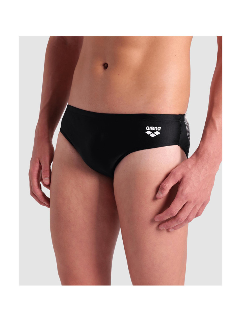 Мъжки бански слип Arena Wake Swim Briefs - Black-White