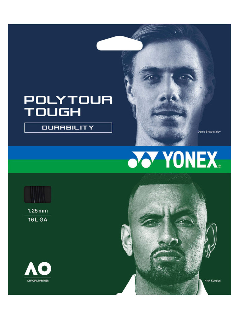 Тенис кордаж Yonex POLYTOUR TOUGH 12 м - Black