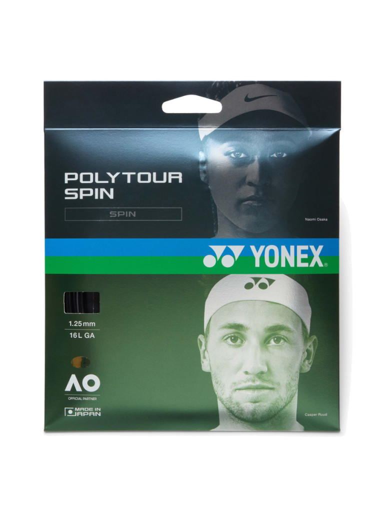 Тенис кордаж Yonex POLYTOUR SPIN 12 м - Black