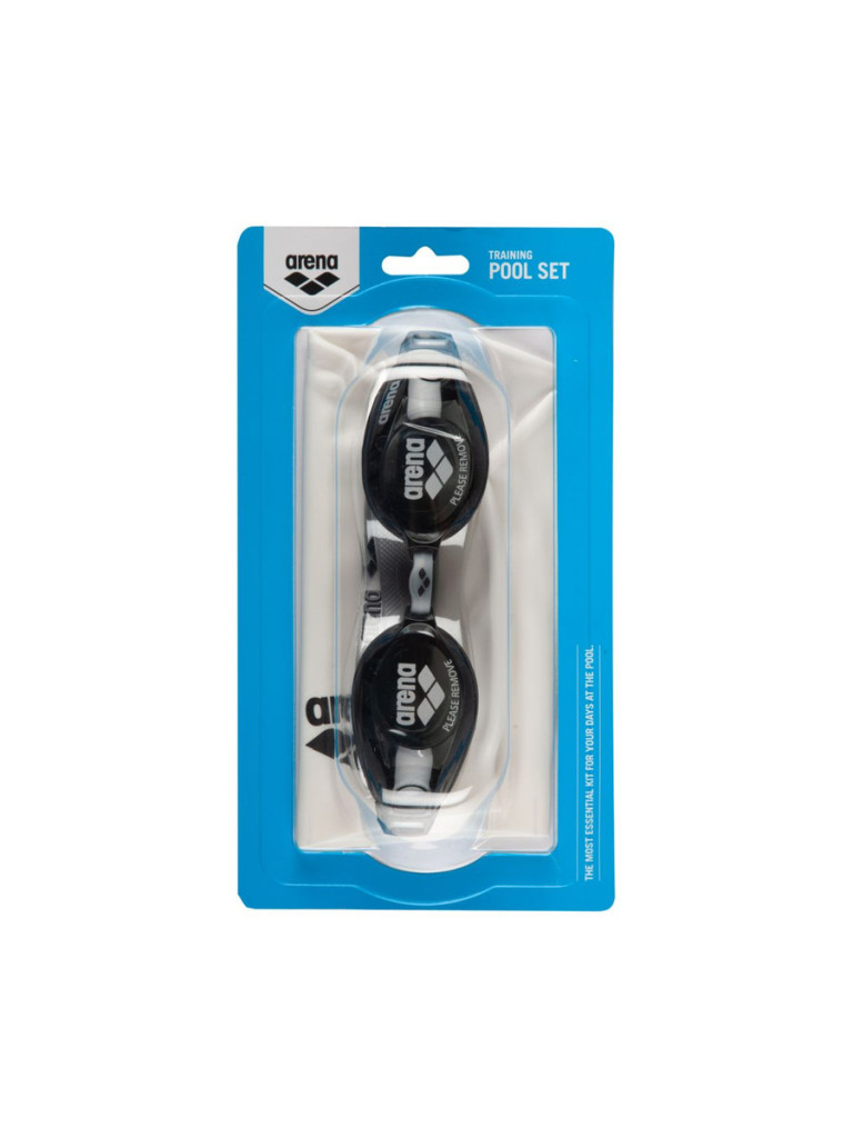 Комплект очила и шапка за плуване Arena Pool Set - Silver Smoke-White Black