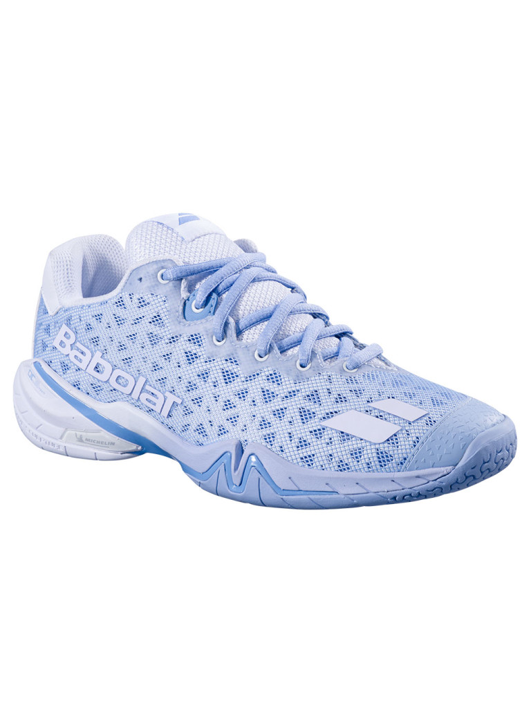 Babolat SHADOW 4 WOMEN SNOW / BLUE дамски обувки за бадминтон