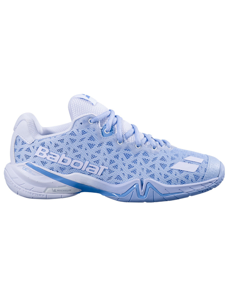 Babolat SHADOW 4 WOMEN SNOW / BLUE дамски обувки за бадминтон