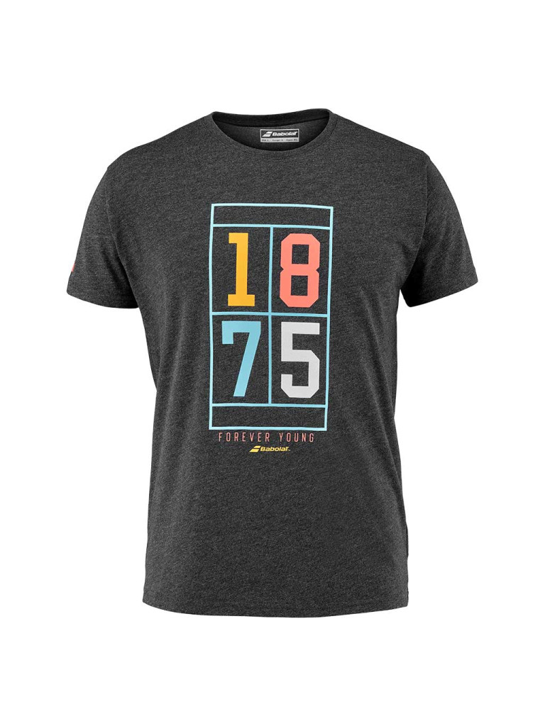 Мъжка тениска Babolat Exercise Vintage Tee Men Black Hthr