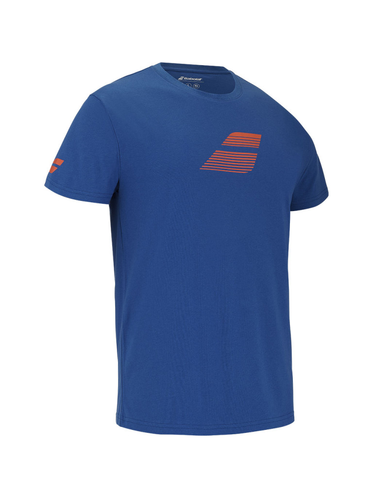 Babolat Exercise Big Flag Tee Men - Blue
