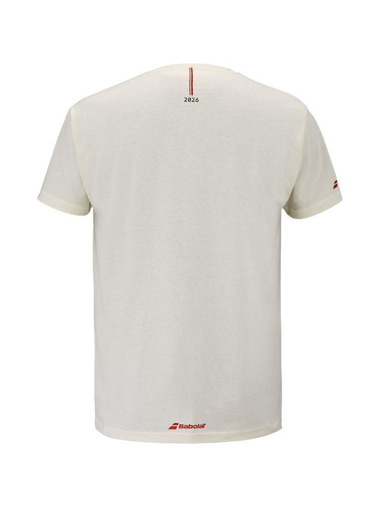 Babolat Exercise Message Tee Men - Cannoli Cream