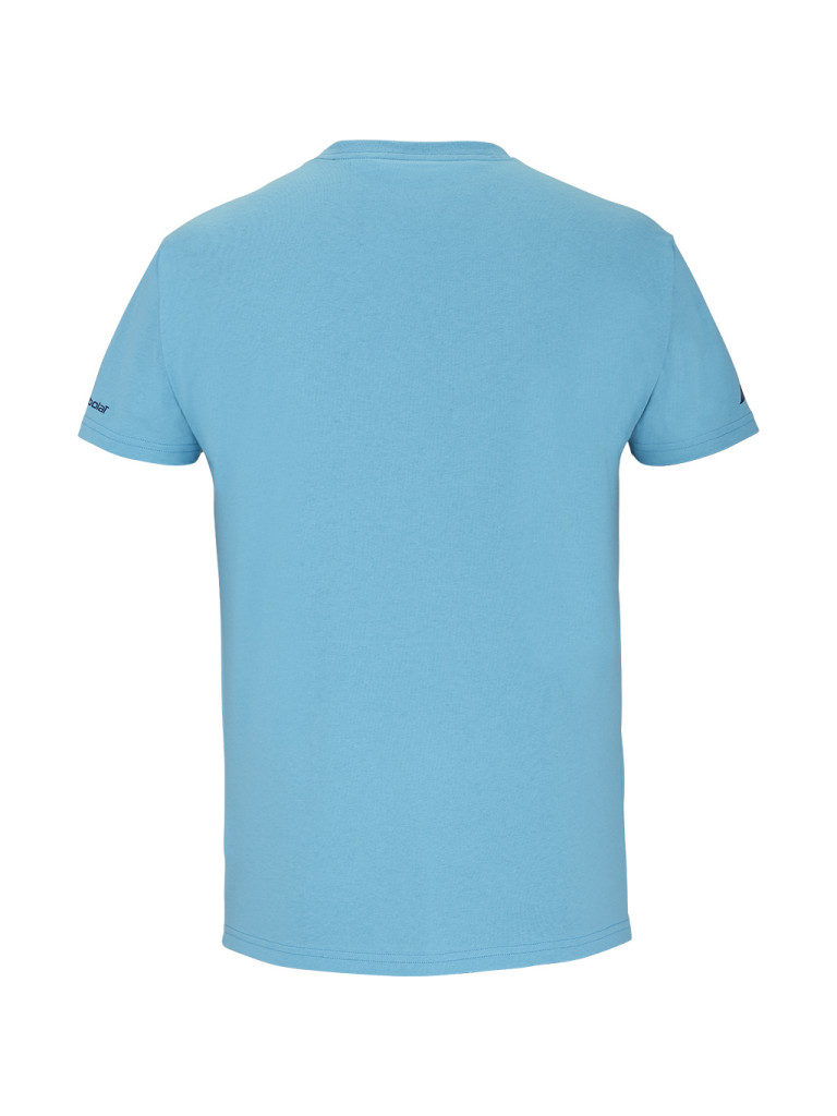Мъжка тениска за падел Babolat COTTON J. LEBRON CYAN BLUE 2025