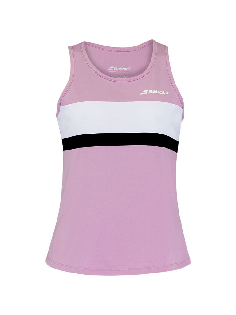 Дамски потник за падел Babolat PADEL TANK WOMAN LILAC SHIFFON
