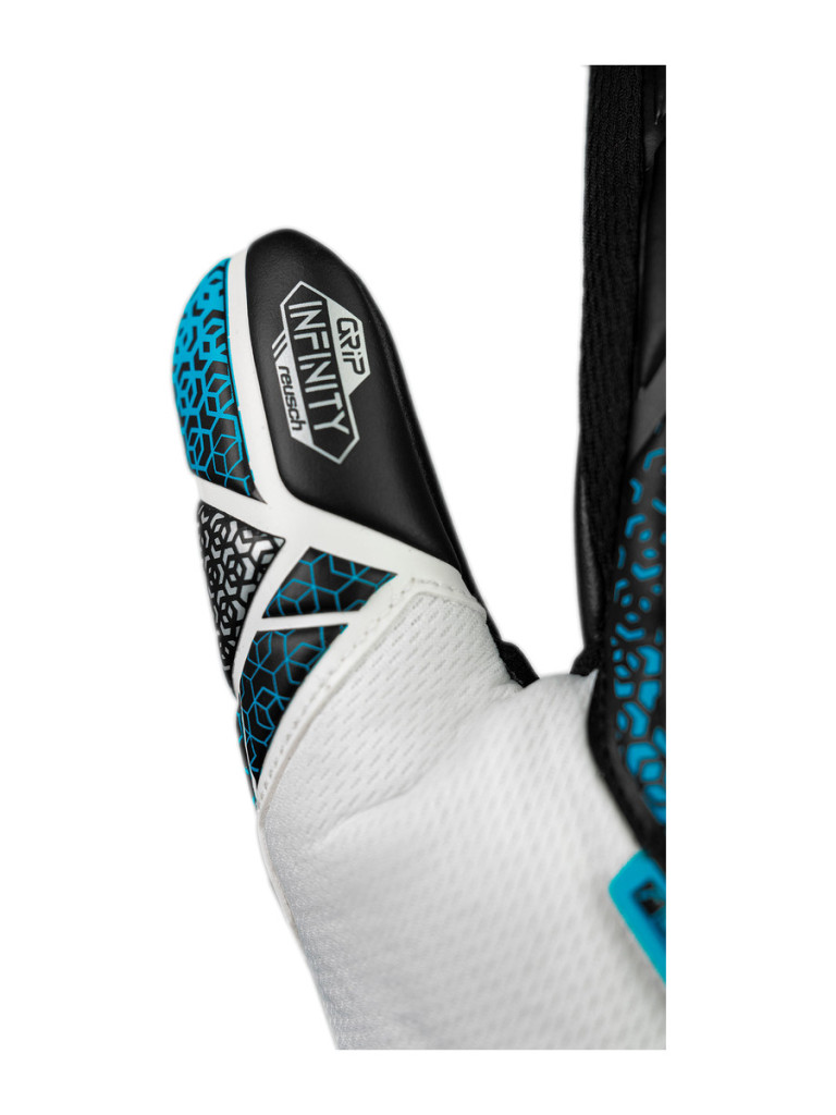 Reusch Attrakt Infinity NC 2025 Goalkeeper Gloves - White-Black-Turquoise