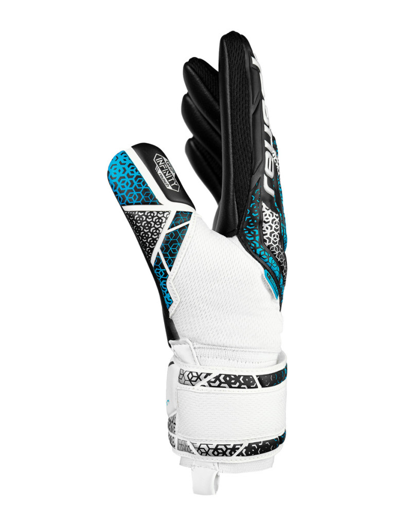 Reusch Attrakt Infinity NC 2025 Goalkeeper Gloves - White-Black-Turquoise