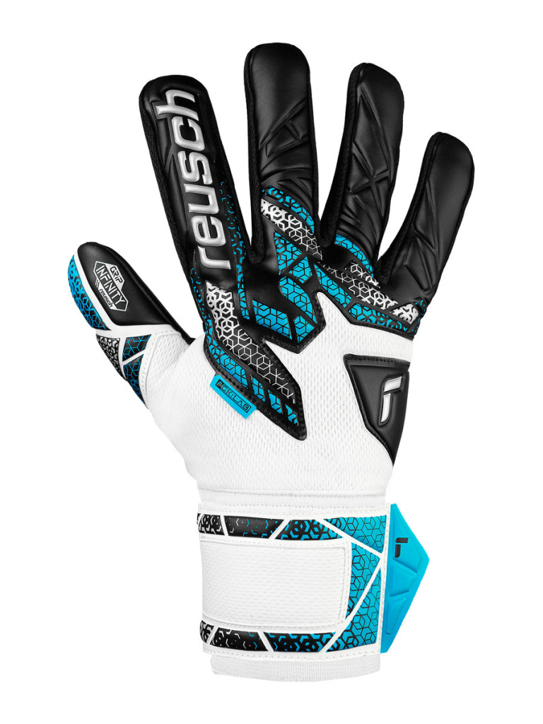 Reusch Attrakt Infinity NC 2025 Goalkeeper Gloves - White-Black-Turquoise