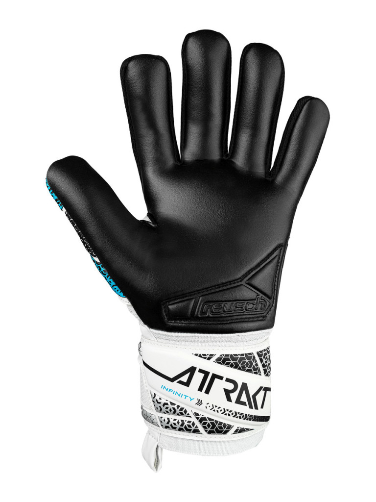Reusch Attrakt Infinity NC 2025 Goalkeeper Gloves - White-Black-Turquoise