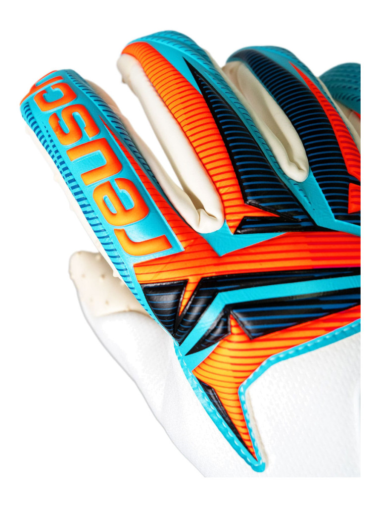 Reusch Attrakt SpeedBump 2026 Goalkeeper Gloves - White-Orange-Turquoise