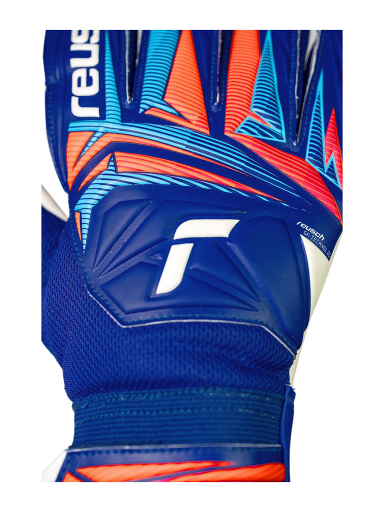 Вратарски ръкавици Reusch Attrakt Starter Solid 2026 - Sharp Blue-White-Shocking Orange