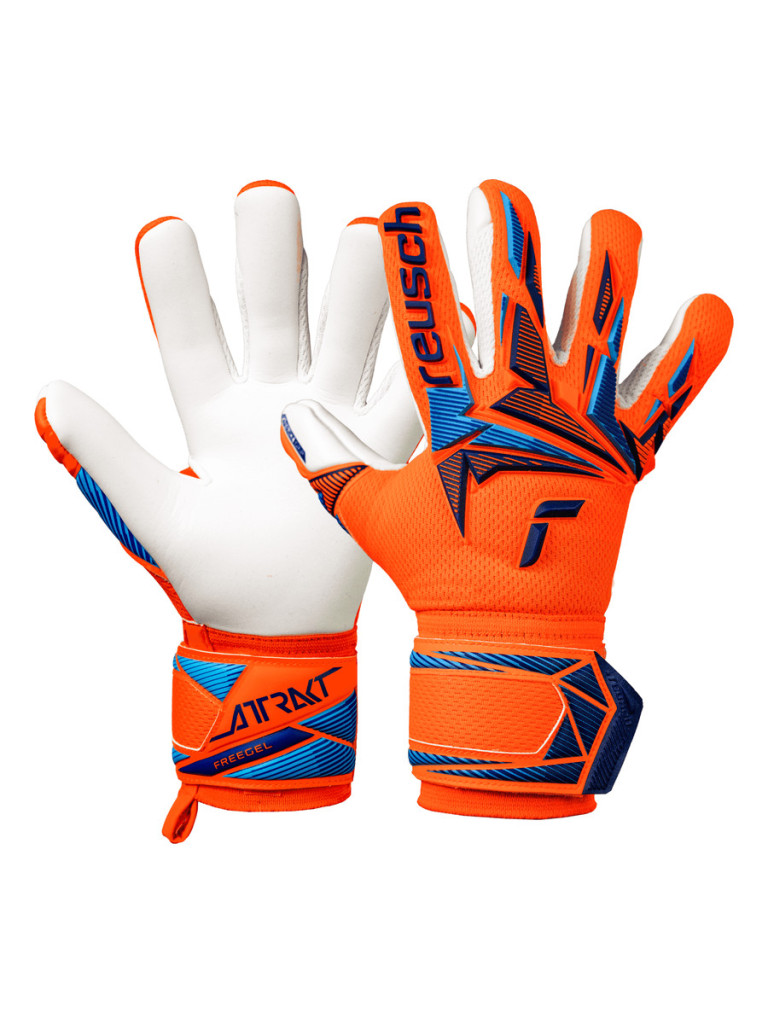Детски вратарски ръкавици Reusch Attrakt Freegel Advance Junior 2026 - Orange-Blue