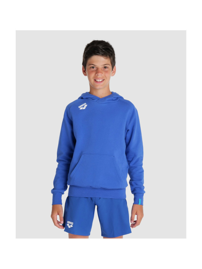 Горнище с качулка за деца Arena Junior Team Hooded Sweat Panel - Royal